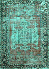 Persian Turquoise Traditional Rug, tr3549turq