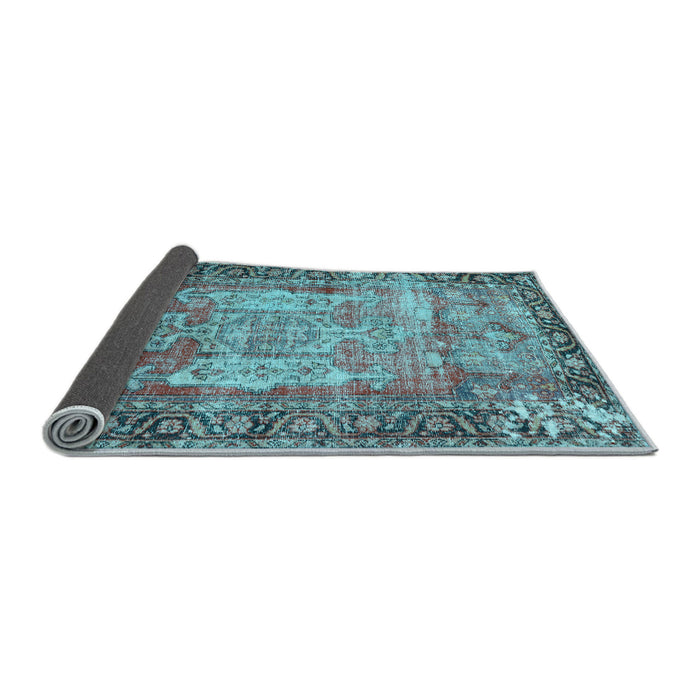 Sideview of Persian Light Blue Traditional Rug, tr3549lblu