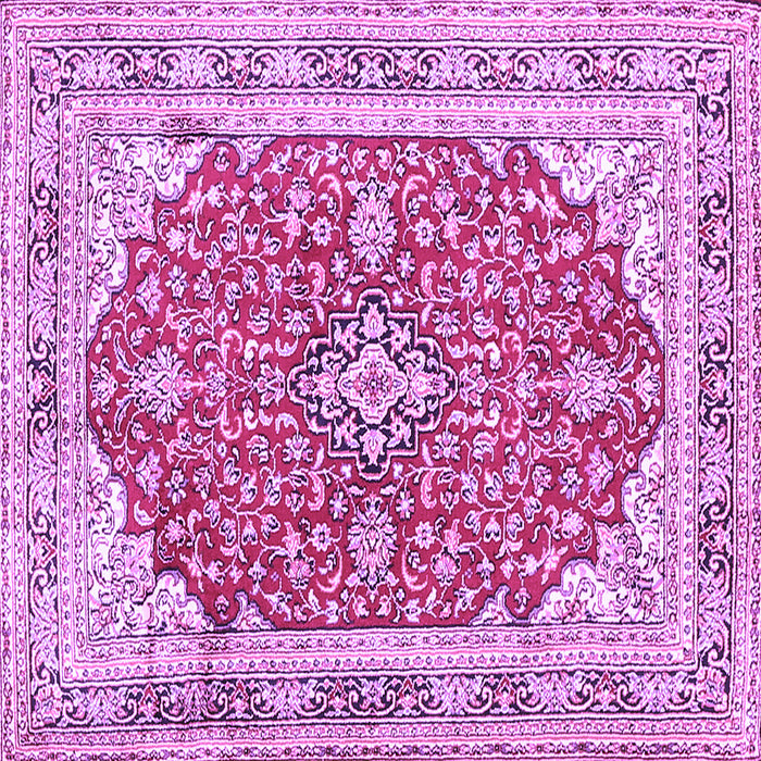 Square Medallion Purple Traditional Rug, tr354pur