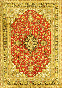 Medallion Yellow Traditional Rug, tr354yw