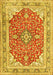 Medallion Yellow Traditional Rug, tr354yw