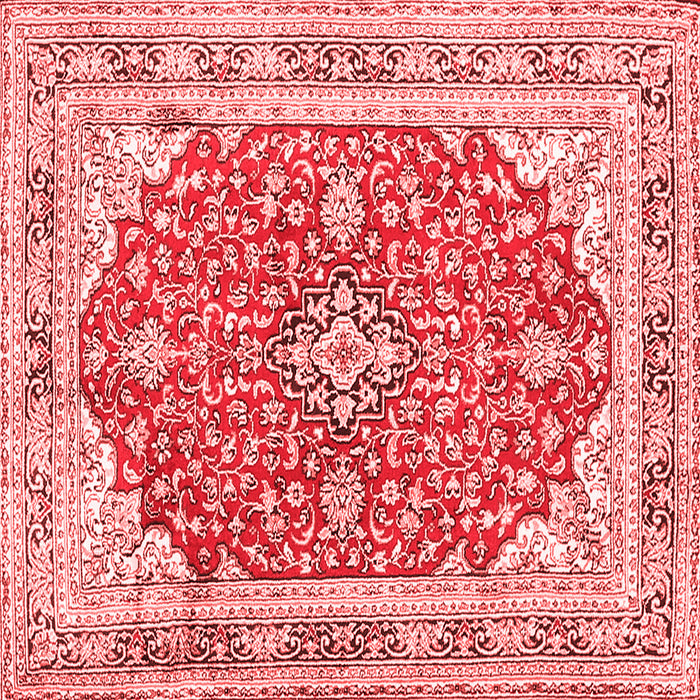 Machine Washable Medallion Red Traditional Rug, wshtr354red