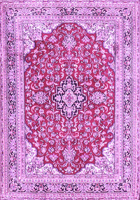 Medallion Purple Traditional Rug, tr354pur