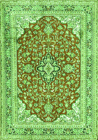 Medallion Green Traditional Rug, tr354grn