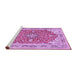 Sideview of Machine Washable Medallion Purple Traditional Area Rugs, wshtr354pur