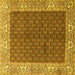 Square Persian Yellow Traditional Rug, tr3550yw