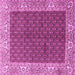 Square Machine Washable Persian Pink Traditional Rug, wshtr3550pnk