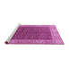 Sideview of Machine Washable Persian Pink Traditional Rug, wshtr3550pnk