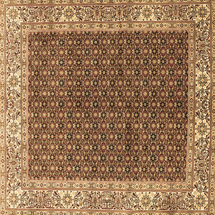 Square Machine Washable Persian Brown Traditional Rug, wshtr3550brn