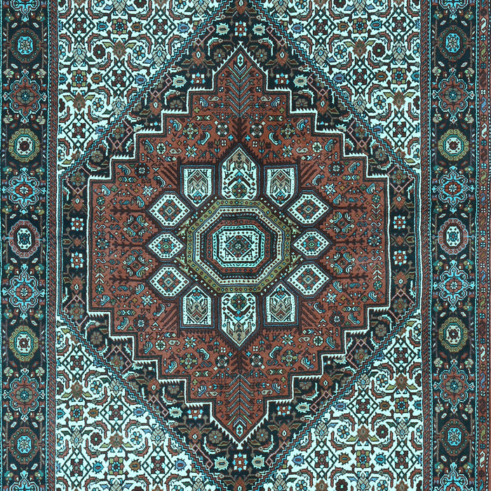 Machine Washable Persian Light Blue Traditional Rug, wshtr3551lblu