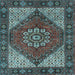 Square Persian Light Blue Traditional Rug, tr3551lblu