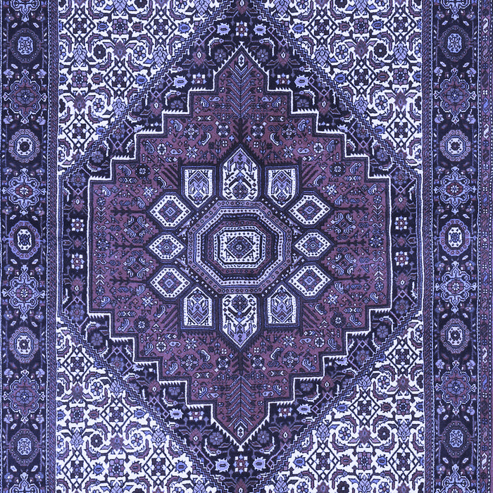 Machine Washable Persian Blue Traditional Rug, wshtr3551blu