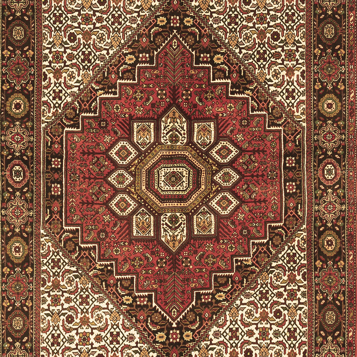 Machine Washable Persian Brown Traditional Rug, wshtr3551brn