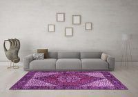 Machine Washable Persian Purple Traditional Rug, wshtr3551pur