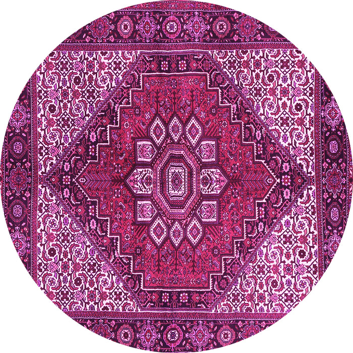 Round Persian Pink Traditional Rug, tr3551pnk