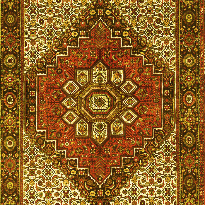 Machine Washable Persian Yellow Traditional Rug, wshtr3551yw