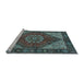 Sideview of Machine Washable Persian Light Blue Traditional Rug, wshtr3551lblu