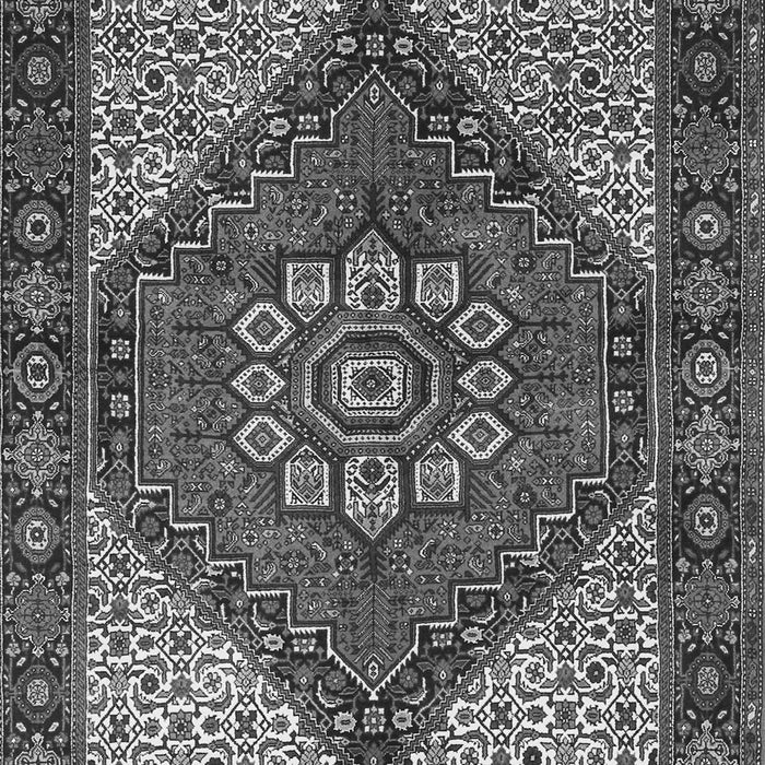 Serging Thickness of Machine Washable Persian Gray Traditional Rug, wshtr3551gry