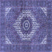 Square Persian Blue Traditional Rug, tr3552blu