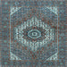 Square Persian Light Blue Traditional Rug, tr3552lblu