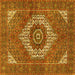 Square Persian Yellow Traditional Rug, tr3552yw