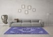 Machine Washable Persian Blue Traditional Rug in a Living Room, wshtr3552blu