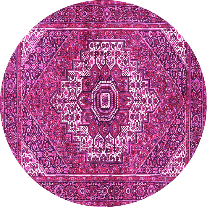 Round Persian Pink Traditional Rug, tr3552pnk