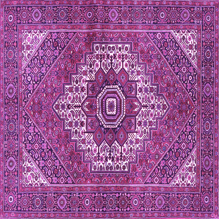 Square Machine Washable Persian Purple Traditional Area Rugs, wshtr3552pur