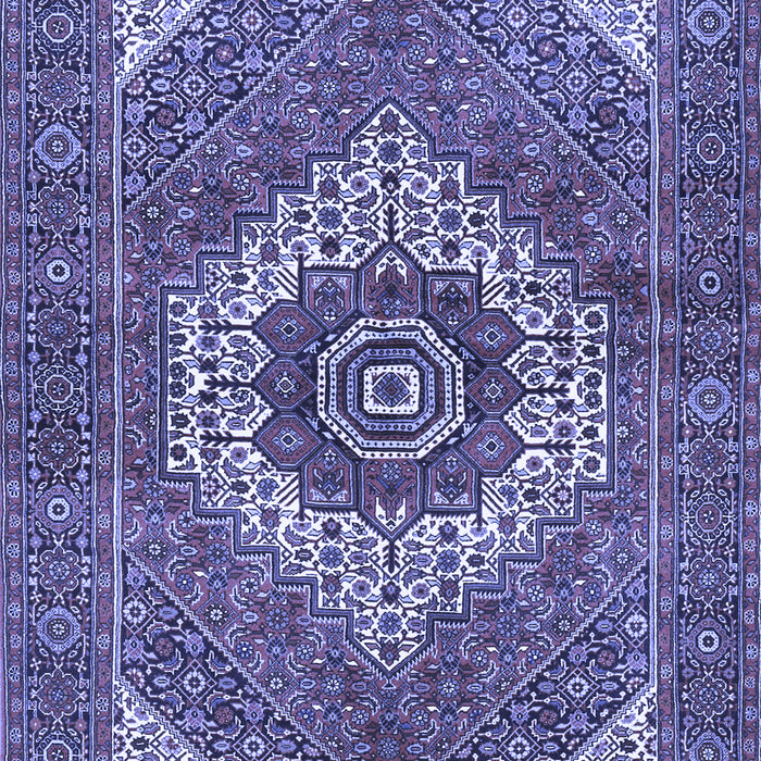 Machine Washable Persian Blue Traditional Rug, wshtr3552blu