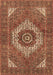 Machine Washable Persian Brown Traditional Rug, wshtr3552brn