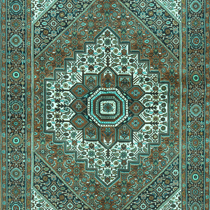Machine Washable Persian Turquoise Traditional Area Rugs, wshtr3552turq