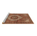 Sideview of Machine Washable Persian Brown Traditional Rug, wshtr3552brn