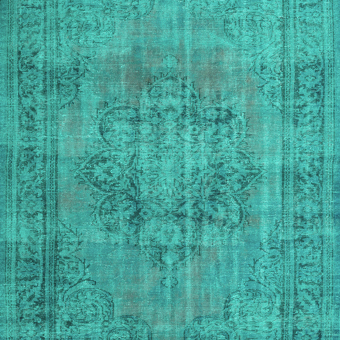 Machine Washable Persian Turquoise Traditional Area Rugs, wshtr3553turq