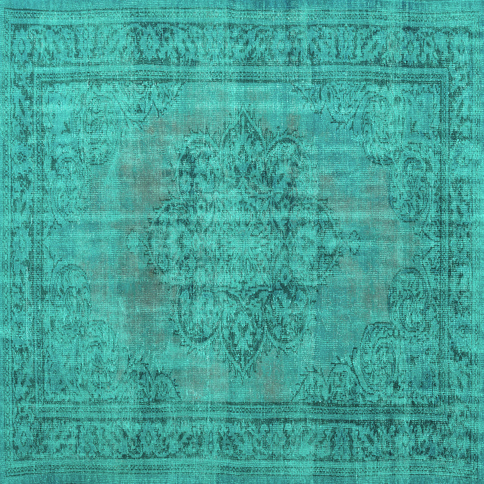 Square Persian Turquoise Traditional Rug, tr3553turq