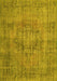 Machine Washable Persian Yellow Traditional Rug, wshtr3553yw