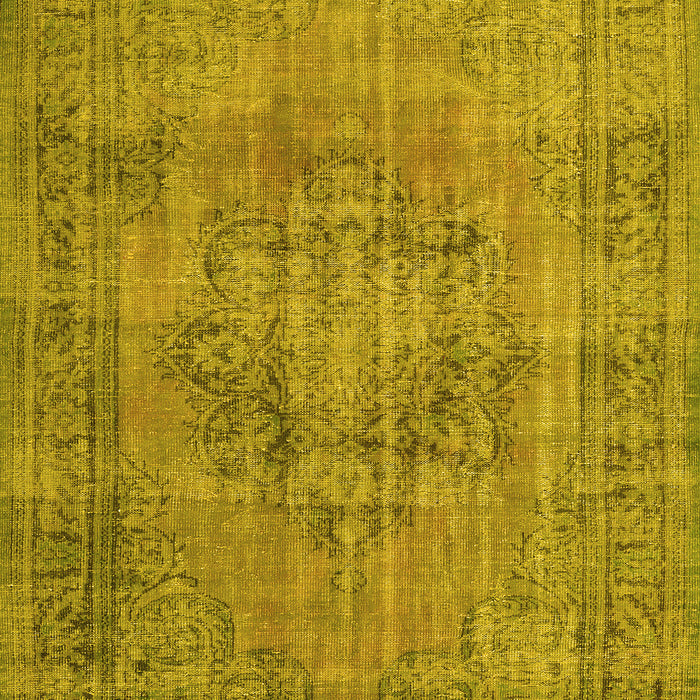 Machine Washable Persian Yellow Traditional Rug, wshtr3553yw