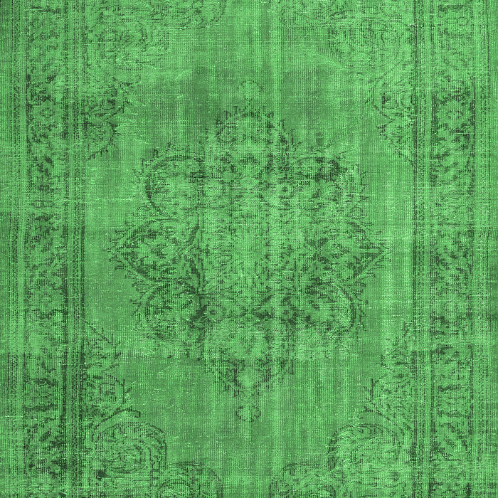 Machine Washable Persian Emerald Green Traditional Area Rugs, wshtr3553emgrn