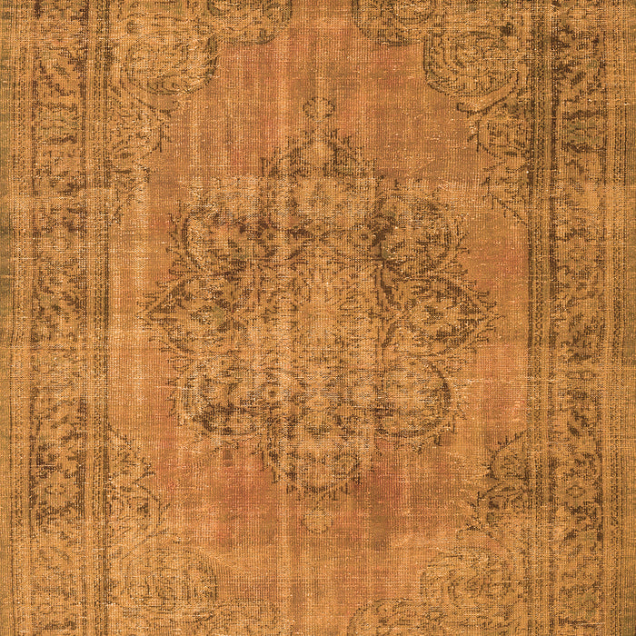 Serging Thickness of Machine Washable Persian Orange Traditional Area Rugs, wshtr3553org