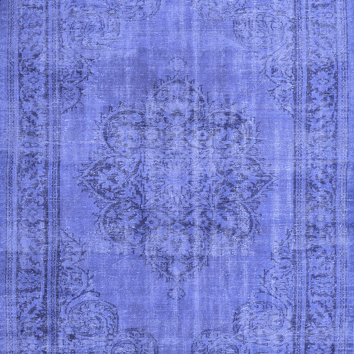 Machine Washable Persian Blue Traditional Rug, wshtr3553blu