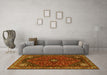 Machine Washable Persian Yellow Traditional Rug in a Living Room, wshtr3554yw