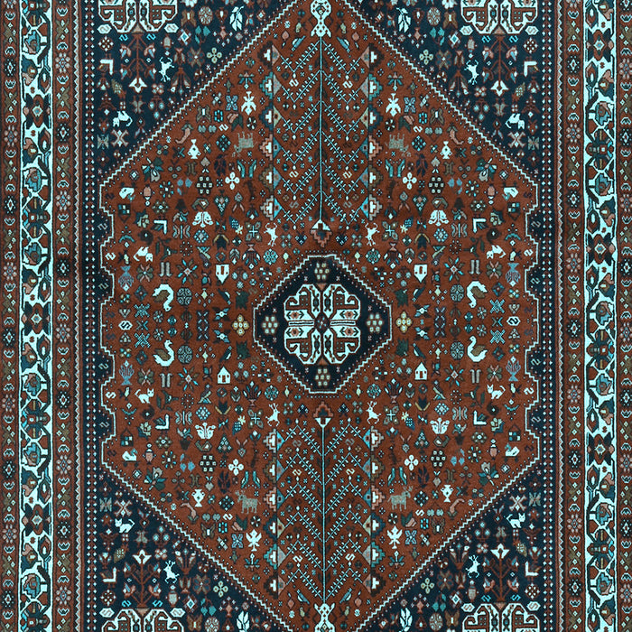 Machine Washable Persian Light Blue Traditional Rug, wshtr3554lblu