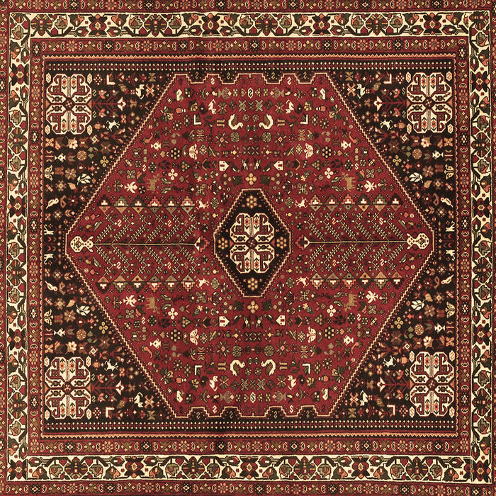 Square Persian Brown Traditional Rug, tr3554brn