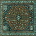 Square Persian Turquoise Traditional Rug, tr3554turq