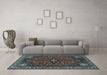 Machine Washable Persian Light Blue Traditional Rug in a Living Room, wshtr3554lblu