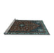 Sideview of Machine Washable Persian Light Blue Traditional Rug, wshtr3554lblu