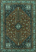 Machine Washable Persian Turquoise Traditional Area Rugs, wshtr3554turq