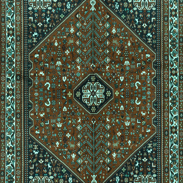 Machine Washable Persian Turquoise Traditional Area Rugs, wshtr3554turq