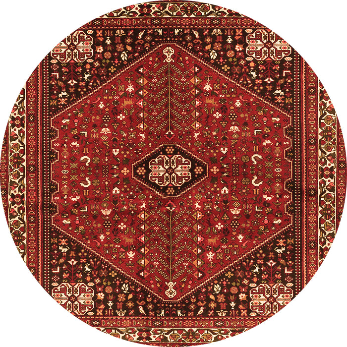 Square Persian Orange Traditional Rug, tr3554org