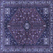 Square Persian Blue Traditional Rug, tr3554blu