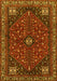 Machine Washable Persian Yellow Traditional Rug, wshtr3554yw